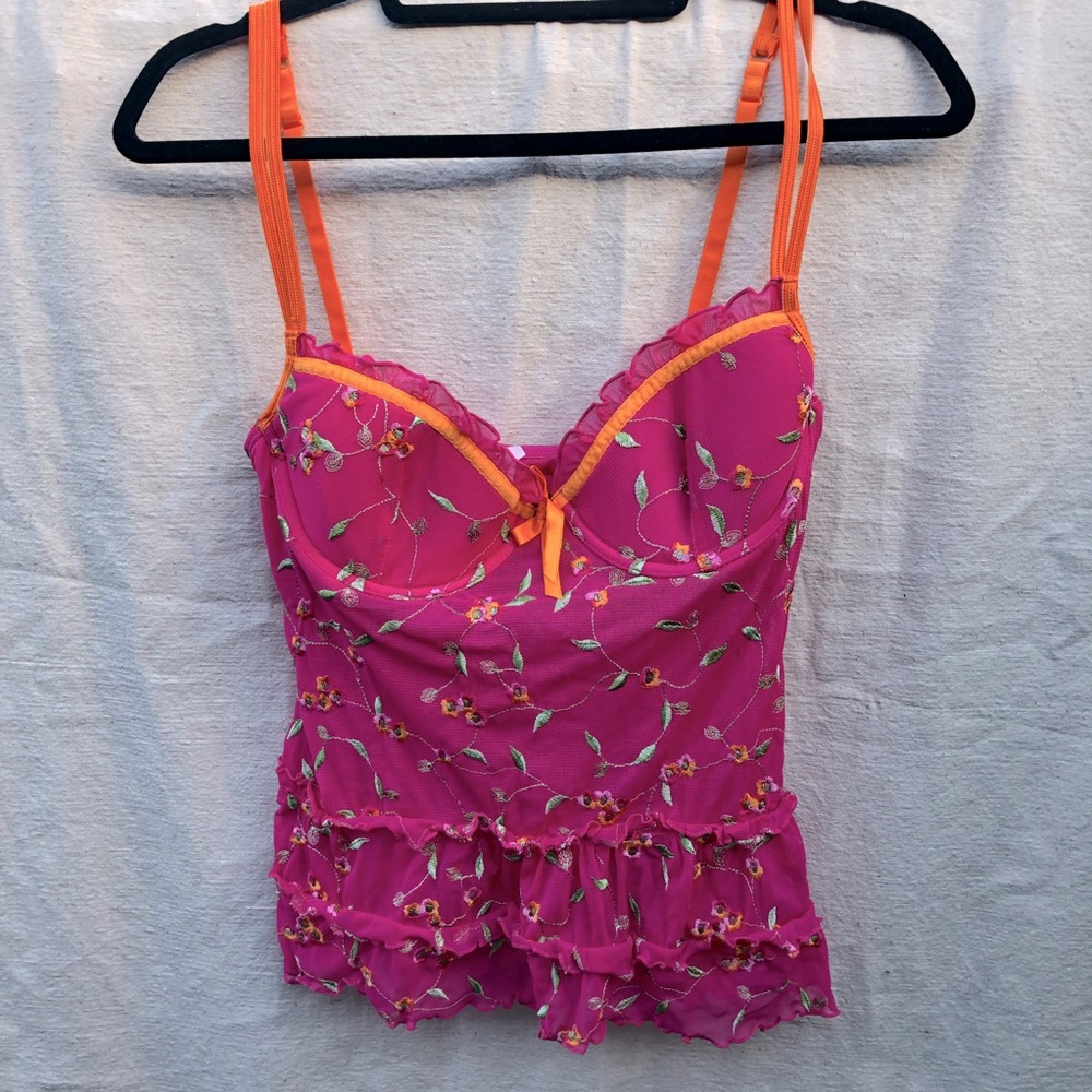 Victoria’s Secret Sheer Flower Tank Top